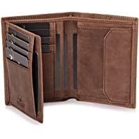 DONBOLSO® Cartera Wien I Billetera Grande de Hombre I Monedero de Cuero con protección RFID I Marrón